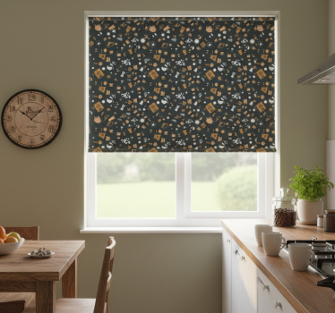 Store enrouleur cuisine motif café sans couture - TenStickers