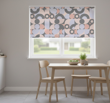 Store enrouleur cuisine motif cercles géométriques - TenStickers