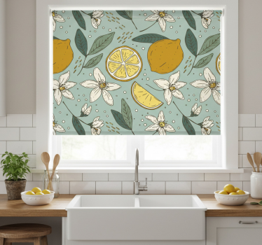 Store enrouleur cuisine motif citrons colorés - TenStickers
