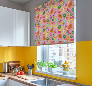 Store enrouleur cuisine motif de fruits colorés - TenStickers