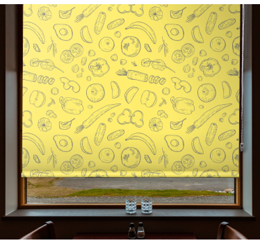 Store enrouleur cuisine motif de fruits esquissé - TenStickers