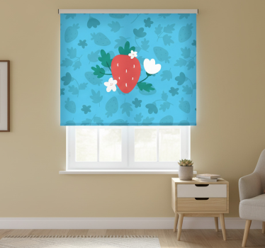 Store enrouleur cuisine motif fleurs et fruits colorés - TenStickers