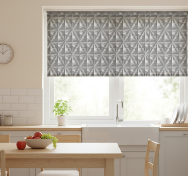 Store enrouleur cuisine motif floral géométrique vintage - TenStickers