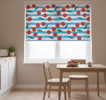 Store enrouleur cuisine motif fruits abstrait - TenStickers