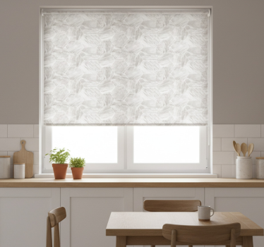 Store enrouleur cuisine motif hexagonal marbre doré - TenStickers