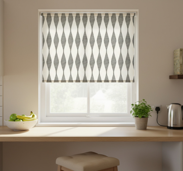 Store enrouleur cuisine motif ikaat beige rabaul - TenStickers
