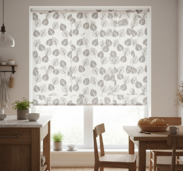 Store enrouleur cuisine motif kinfolk gris - TenStickers