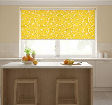 Store enrouleur cuisine motif orange - TenStickers