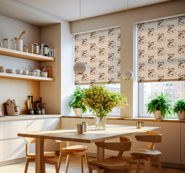 Store enrouleur cuisine motif tasses de café - TenStickers