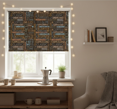 Store enrouleur cuisine motif texte café - TenStickers