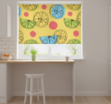 Store enrouleur cuisine motif tranches de citrus - TenStickers