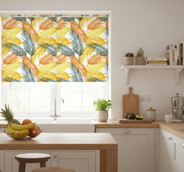 Store enrouleur cuisine motif tropical feuilles de palmier - TenStickers