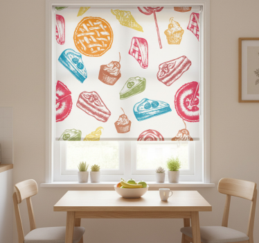 Store enrouleur cuisine motifs douceurs sucrées - TenStickers