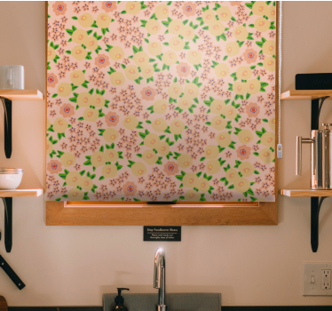 Store enrouleur cuisine motifs floraux fleurissent - TenStickers