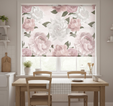 Store enrouleur cuisine pivoines de style provençal - TenStickers
