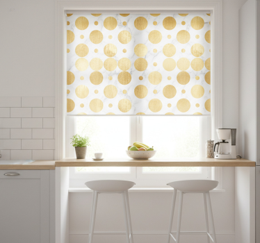 Store enrouleur cuisine pois en marbre doré - TenStickers