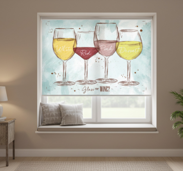 Store enrouleur cuisine style rustique vin - TenStickers