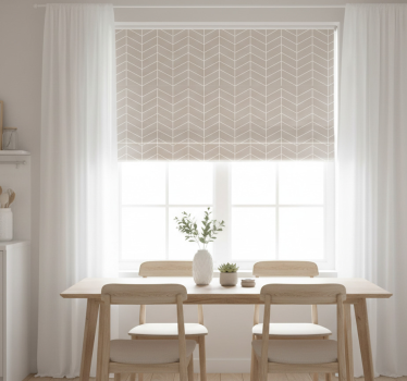 Store enrouleur cuisine style scandinave beige et blanc - TenStickers