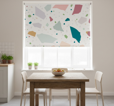 Store enrouleur cuisine terrazzo géométrique coloré - TenStickers