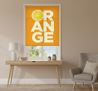 Store enrouleur cuisine texte orange tranché - TenStickers