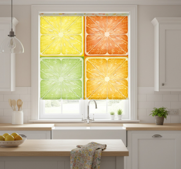 Store enrouleur cuisine texture d'agrumes colorée - TenStickers