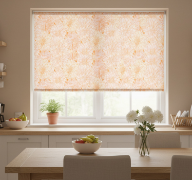 Store enrouleur cuisine texture de nombreux dahlias blancs - TenStickers