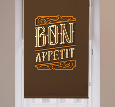 Store enrouleur cuisine typographie élégante de bon appétit - TenStickers