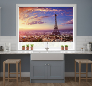 Store enrouleur cuisine vue sur paris - TenStickers