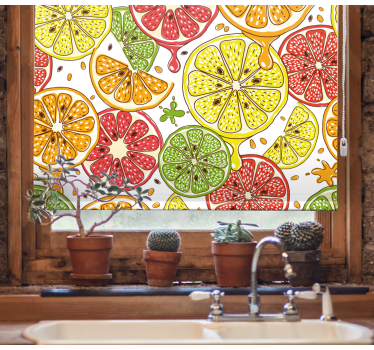 Store enrouleur cuisine motif de tranche d'agrumes - TenStickers