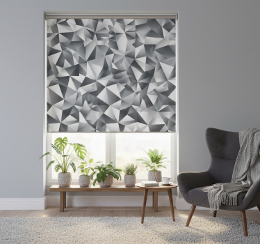 Store enrouleur gris diamants gris - TenStickers