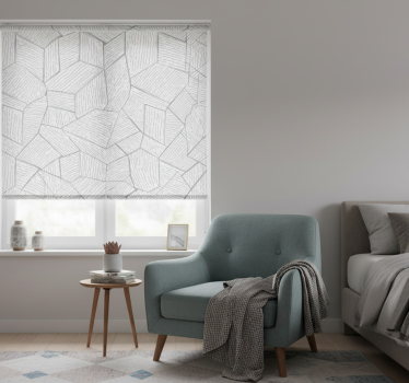 Store enrouleur gris effet tissu africain - TenStickers