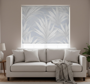 Store enrouleur gris feuilles de palmier - TenStickers