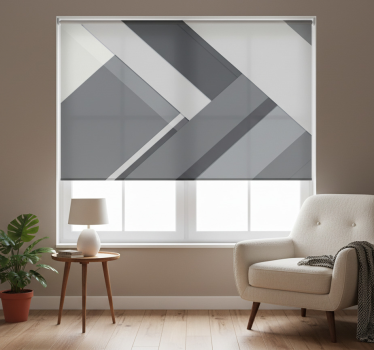 Store enrouleur gris géométrique gris - TenStickers