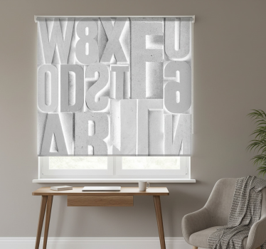 Store enrouleur gris lettres 3d grises - TenStickers