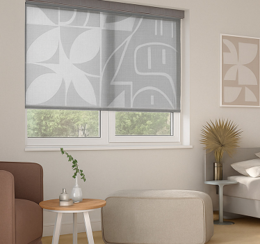 Store enrouleur gris motif abstrait moderne - TenStickers