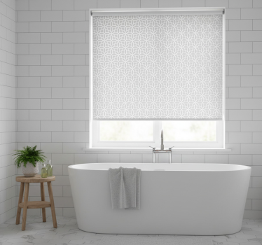Store enrouleur gris motif moderne gris et blanc - TenStickers