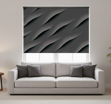 Store enrouleur gris motifs vagues grises abstraites - TenStickers