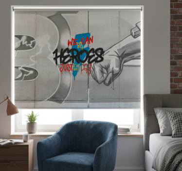 Store enrouleur gris pour devenir des héros - TenStickers