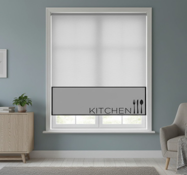 Store enrouleur gris texte de cuisine gris - TenStickers