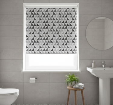 Store enrouleur gris triangles géométriques - TenStickers