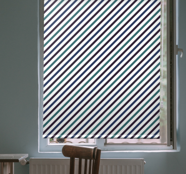 Store enrouleur cuisine motif à rayures diagonales - TenStickers