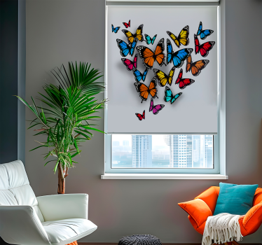 Store enrouleur salon papillons colorés - TenStickers