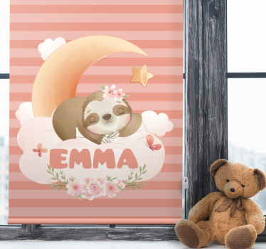 Store enrouleur pour chambre enfant paresseux et lune - TenStickers