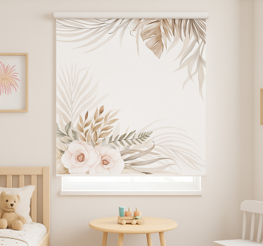 Store enrouleur pour chambre enfant fleurs bohèmes gracieuses - TenStickers