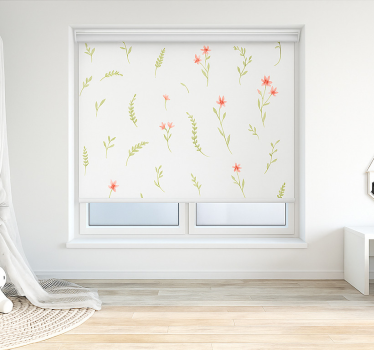 Store enrouleur pour chambre enfant fleurs de prairie pastel - TenStickers