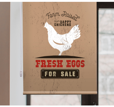 Store enrouleur pour chambre enfant oeufs frais à vendre - TenStickers