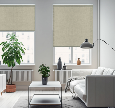 Store enrouleur salon effet texture tissu beige - TenStickers