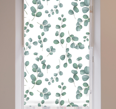 Store enrouleur salon motif de feuille d'eucalyptus - TenStickers