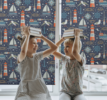 Store enrouleur pour chambre enfant thème aventure nautique - TenStickers