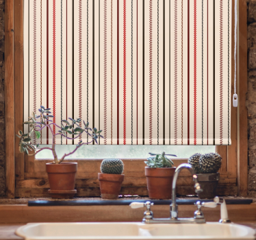 Store enrouleur cuisine motif à rayures texturées - TenStickers